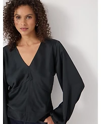 Hush Women's Grace Satin Long Sleeve Top