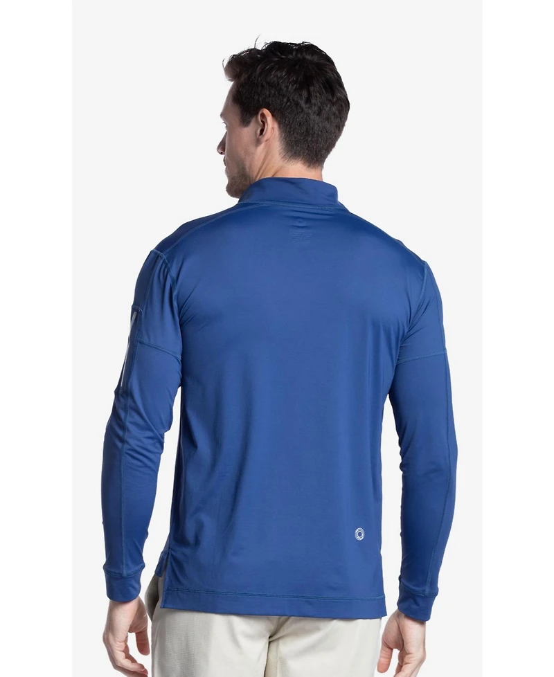 BloqUV Men's Upf 50+ Sun Protective Mock Zip Top