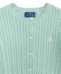 Polo Ralph Lauren Girls' 7-16 Mini-Cable Button Front Cardigan
