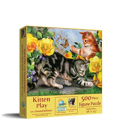 SunsOut Kitten Play 500 piece Jigsaw Puzzle for Adults