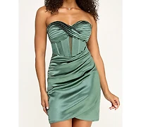 Katia Rae Juniors' Strapless Bodycon Mini Dress