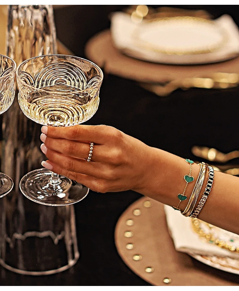 Bowood Lane 18k Gold Vermeil and Green Heart Bracelet