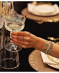 Bowood Lane 18k Gold Vermeil and Green Heart Bracelet