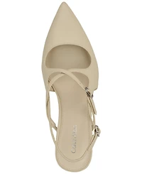 Calvin Klein Women's Vierra Strappy Slingback Kitten Heel Pumps