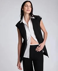 Kenneth Cole Women's Notch Collar One-Button Vest