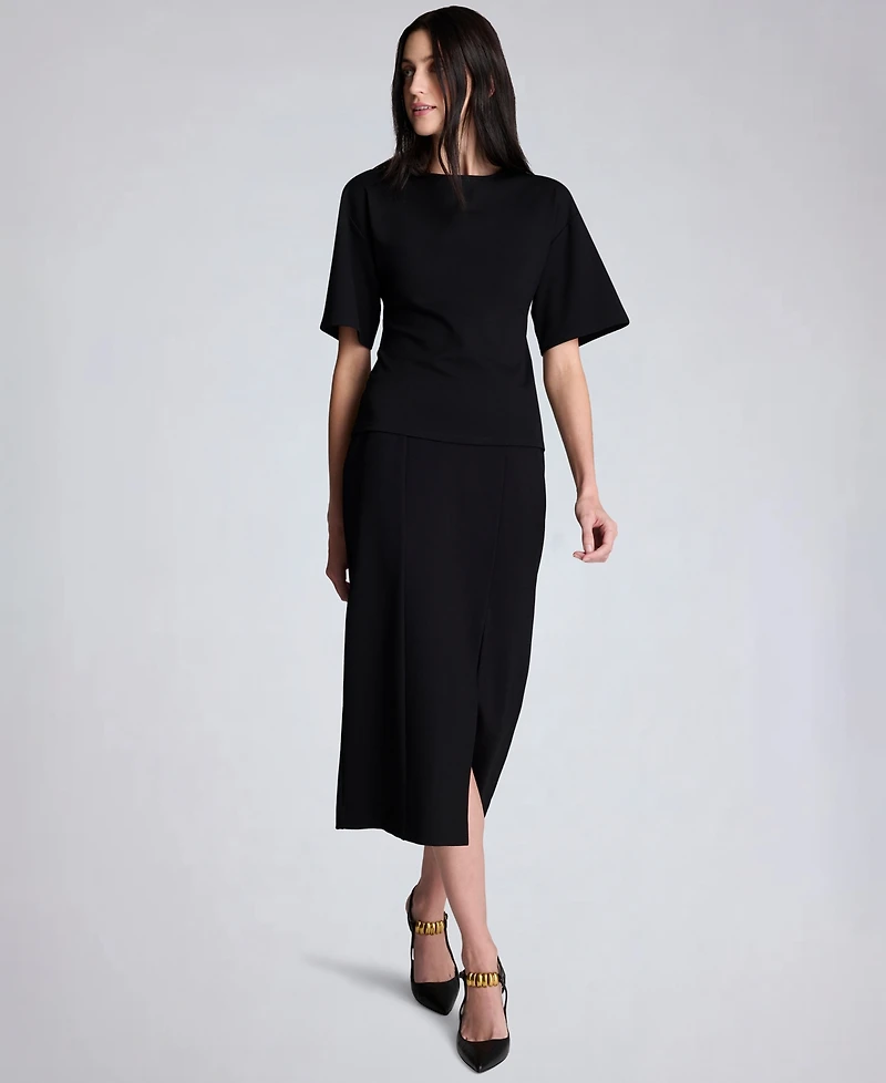 Kenneth Cole Women's Crewneck Pull-On Top