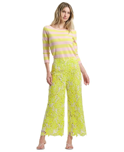 Isaac Mizrahi Women's High-Rise Straight Leg Pants