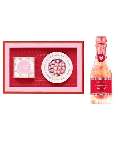 Sugarfina Valentine's Day Pink Champagne Caviar Candy Gift Set, 2 Pieces