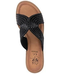 Gc Shoes Women's Embellished Slip-On Flat Sandals