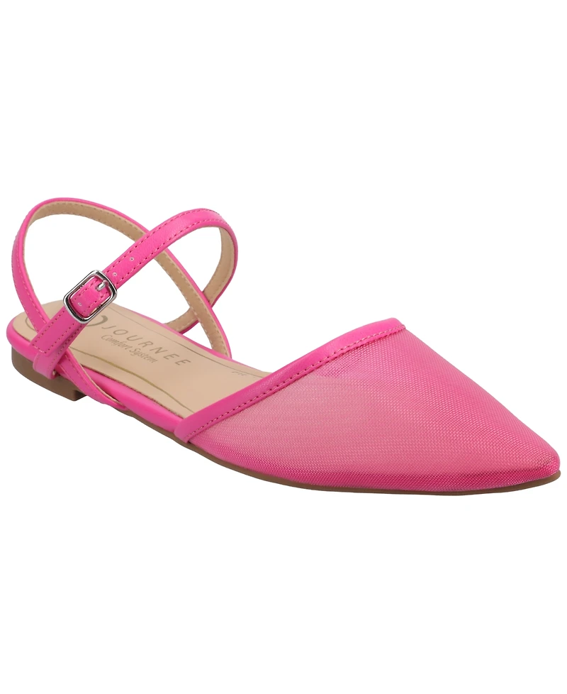 Journee Collection Women's Martine Strappy Pointed Toe Flats