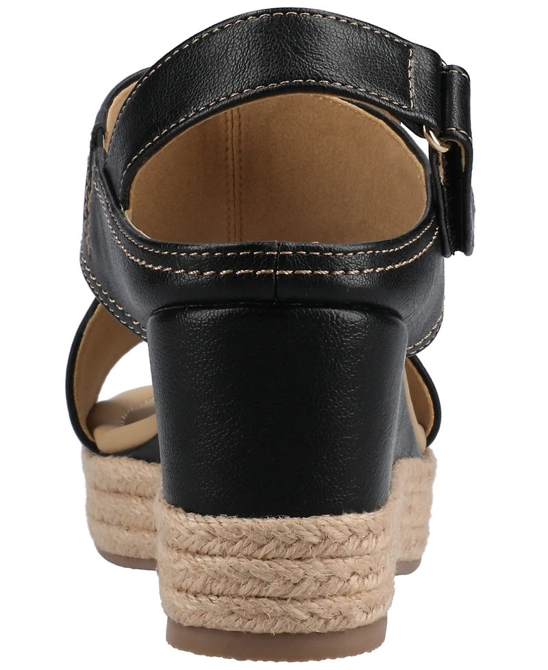 Journee Collection Women's Rayleigh Espadrille Wedge Sandals