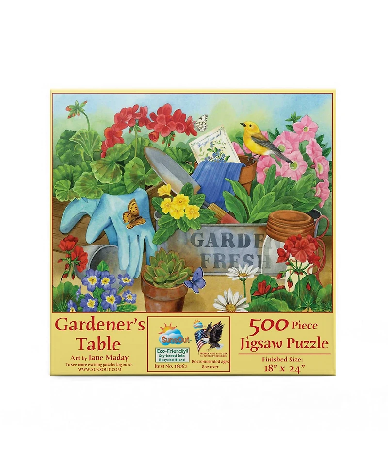 SunsOut Gardener's Table 500 piece Jigsaw Puzzle for Adults