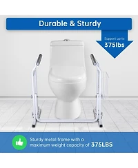 Yescom Bathtub Grab Bar with Toilet Safety Rail Combo Adjustable for Seniors