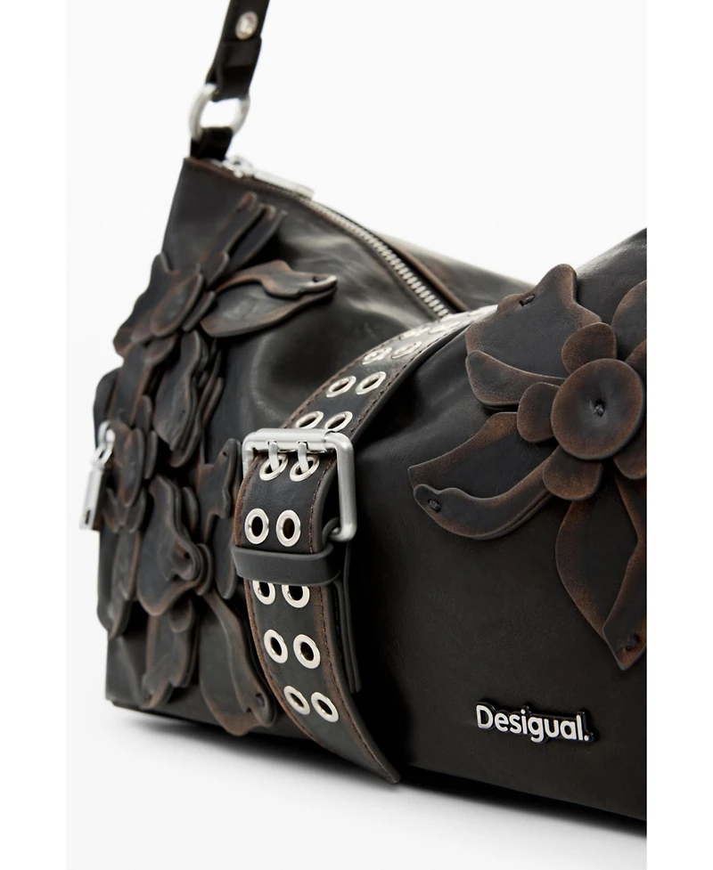 Desigual Women's Medium bag with flower appliques