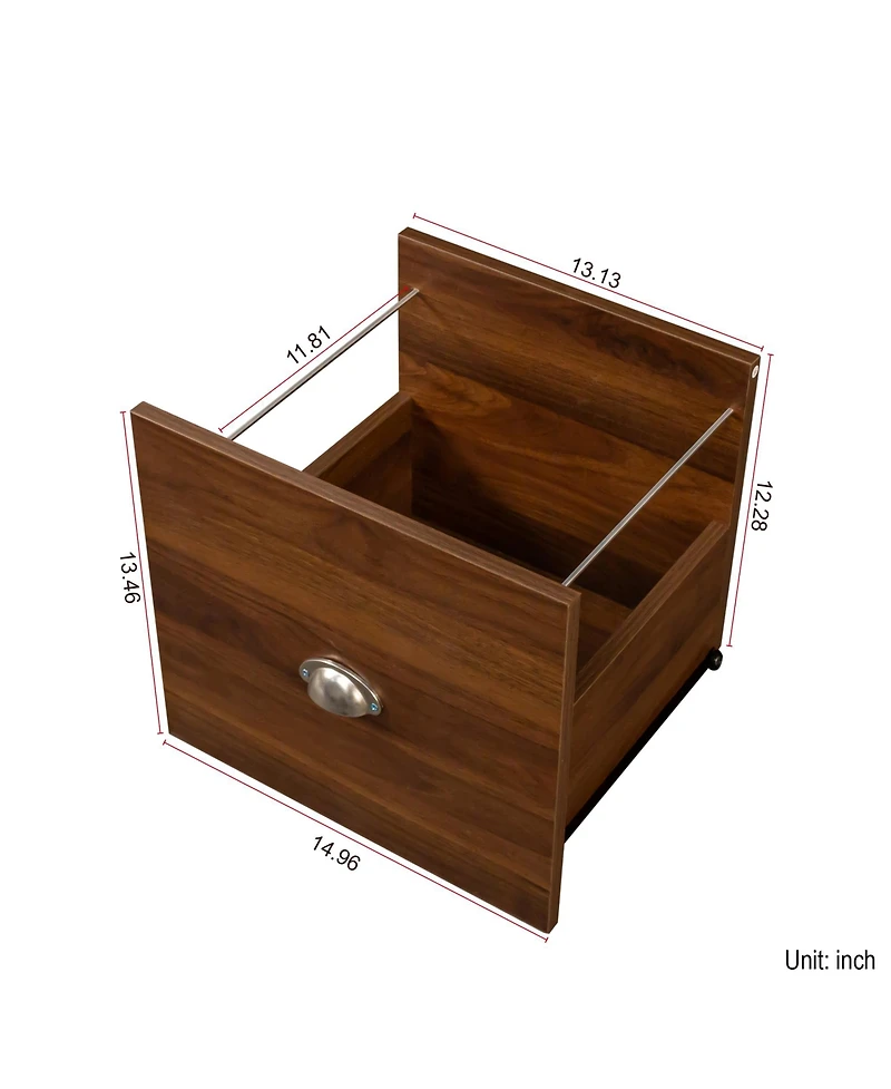 Streamdale Furniture 2-tier Home Office Computer Desk with Hutch, Antiqued finish