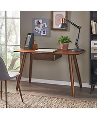 Streamdale Furniture Walnut Desk with Drawer - Modern Home/Office Furniture