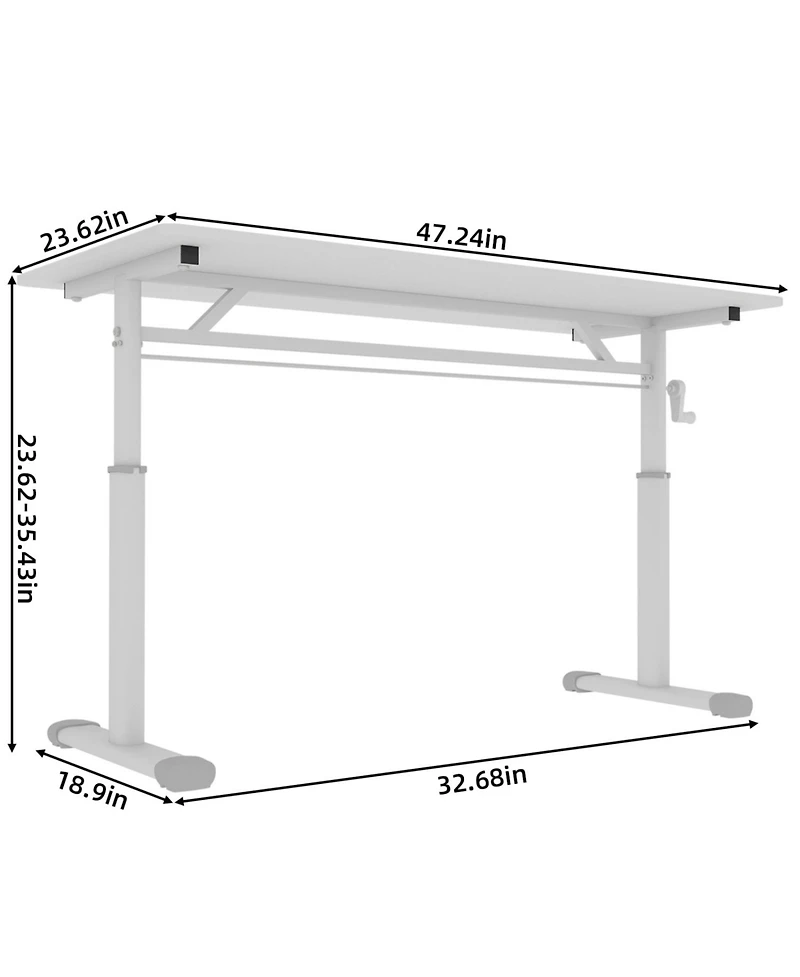 Streamdale Furniture Adjustable Height Study Desk - Kids & Adults