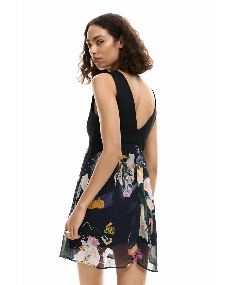 Desigual Women's Collage bimaterial dress