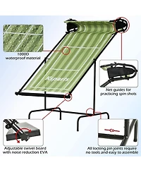 Ksports Racket Sports Indoor Outdoor Tennis Rebounder Net with Carry Bag, Green