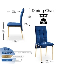 Streamdale Modern Velvet Nordic Dining Chair Set (4)