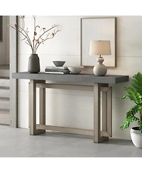 Streamdale Furniture Contemporary Console Table with Wood Top, Extra Long Entryway Table for Entryway, Hallway, Living Room, Foyer, Corridor