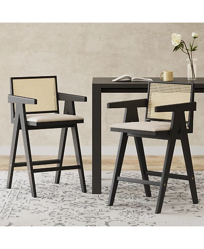 Streamdale Furniture Cane Back Bar Stool