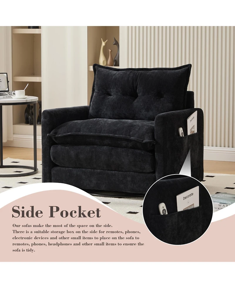 Streamdale Furniture Swivel Barrel Accent Chair