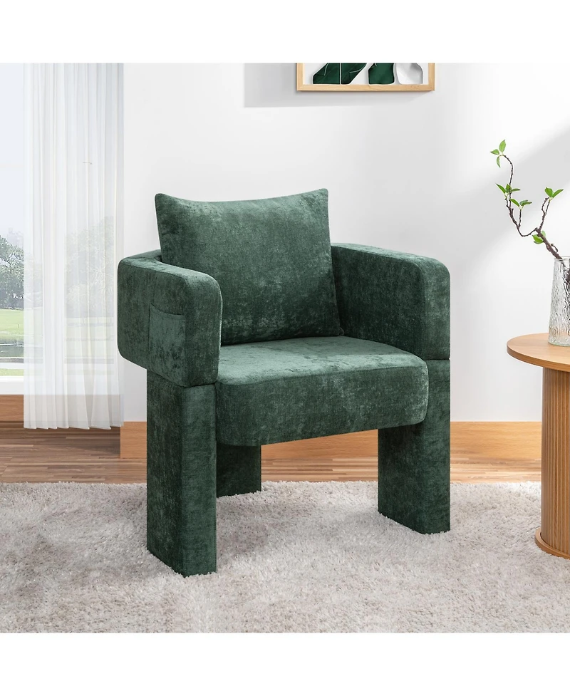 Streamdale Furniture Chenille Accent Chair - Dark Green