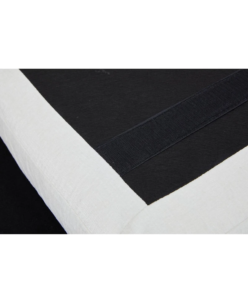 Streamdale Furniture Linen Ivory Dining Chair with Casters & Storage (Set of 2)