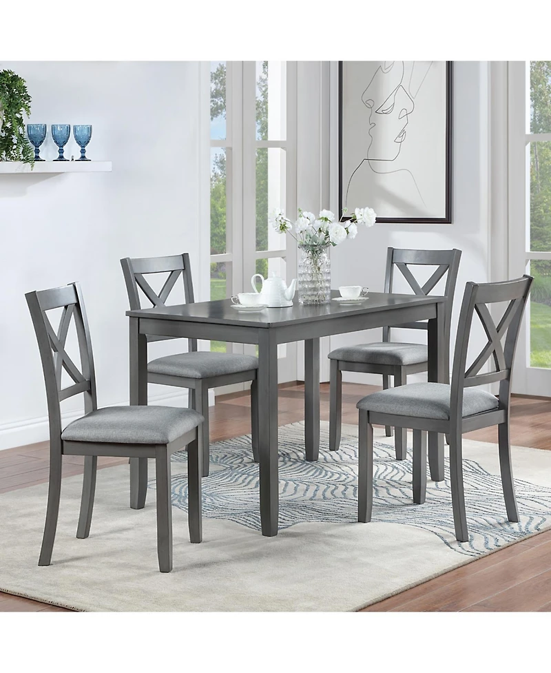 Streamdale Furniture Streamdale Dining Chairs Set of 4, Padded Seat