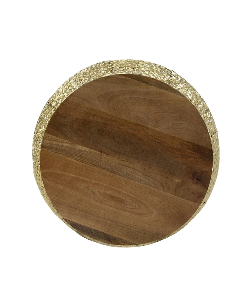 Streamdale Furniture Aluminium coffee table with Mango wooden top