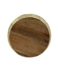 Streamdale Furniture Aluminium coffee table with Mango wooden top