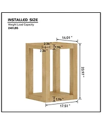 Streamdale Furniture 14" Rectangular Side/Coffee Table - Modern End Table