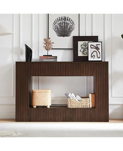 Streamdale 55" Modern Slatted Console/Entryway Table