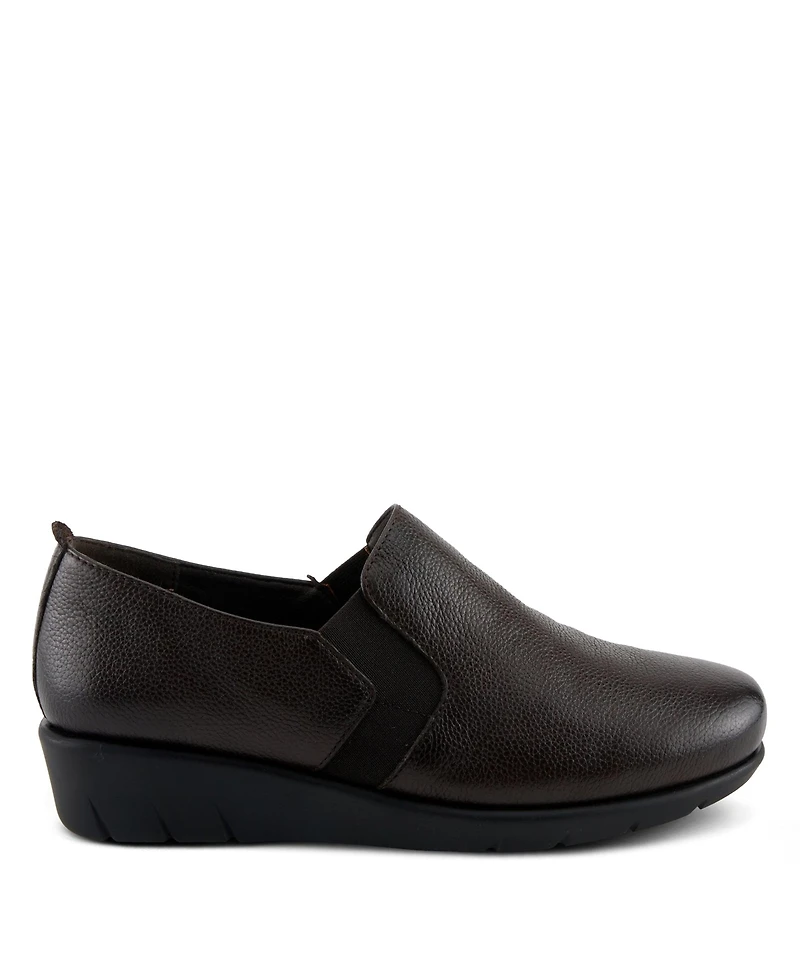 Spring Step Arete Women's Leather Wedge Slip-On Shoe With Supportive Outsole