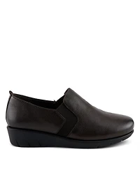 Spring Step Arete Women's Leather Wedge Slip-On Shoe With Supportive Outsole