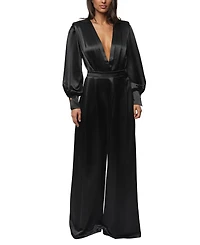 Jluxlabel Women's Satin Bliss Pleated Pant