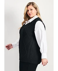 Avenue Women's Veronica 2Fer Cable Vest