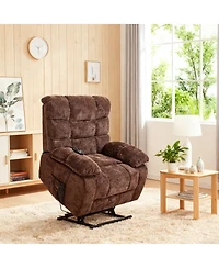 Clihome Lift Recliner Chair Heat Massage Dual Motor Infinite Position Up to 350 Lbs Large Electric Power