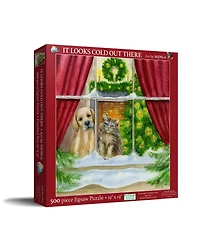 SunsOut It Looks Cold Out There 500 piece Jigsaw Puzzle for Adults Christmas