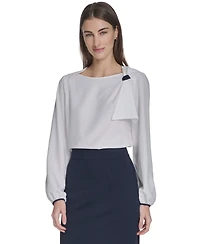 Tommy Hilfiger Women's Long-Sleeve Side Tie Top