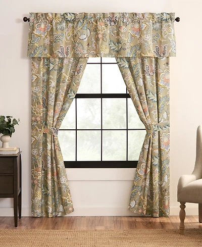 Rose Tree Belle Floral Tailored Window Valance, 80" x 17"