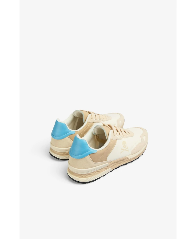 Scalpers Harry Women's Suede and Nylon Sneakers with Lace-Up Fastening