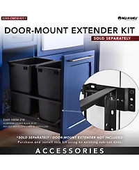 Rev-a-Shelf Double Pullout 27 qt. Kitchen Trash Can w/ Soft-Close, 5349-1527DM-2