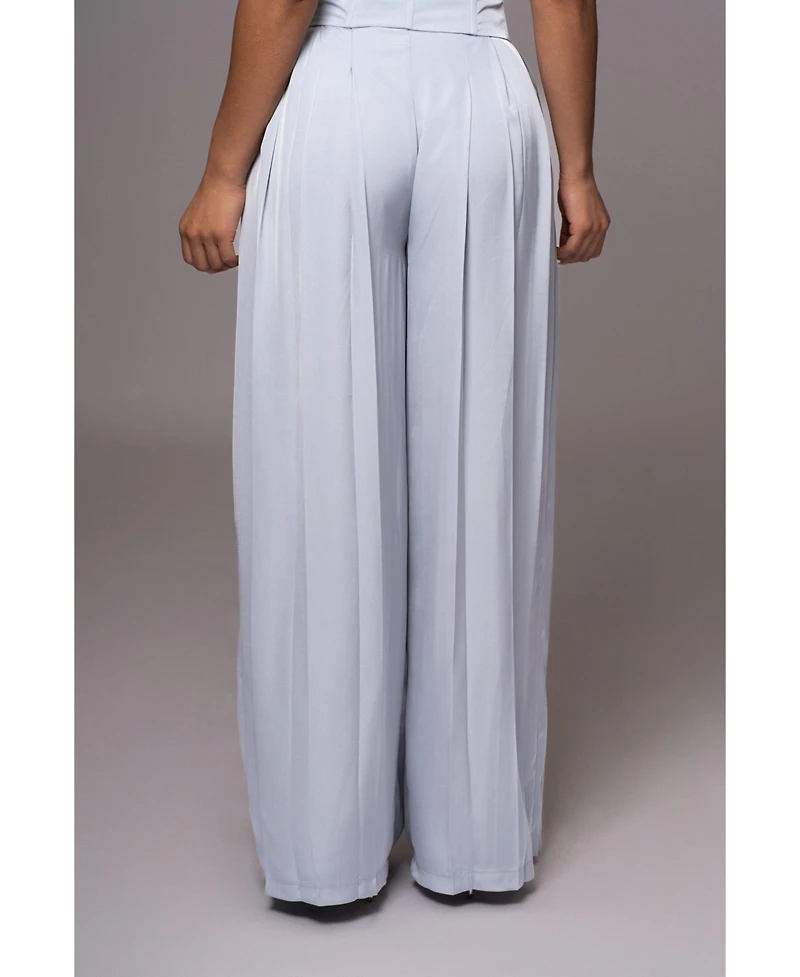 Jluxlabel Women's Clara Wide Leg Pleated Trousers