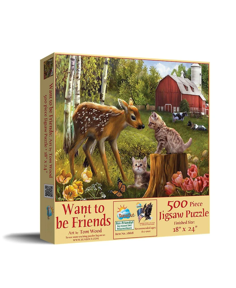 SunsOut Want to be Friends 500 piece Jigsaw Puzzle for Adults