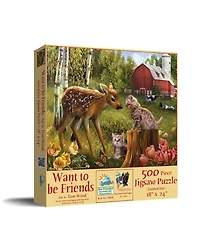 SunsOut Want to be Friends 500 piece Jigsaw Puzzle for Adults