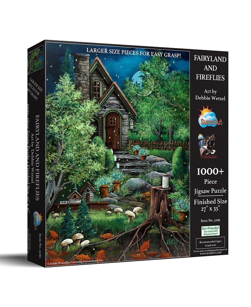 SunsOut Fairyland and Fireflies 1000 piece Jigsaw Puzzle for Adults Large Pieces