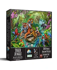 SunsOut Tiger Jungle 500 piece Jigsaw Puzzle for Adults