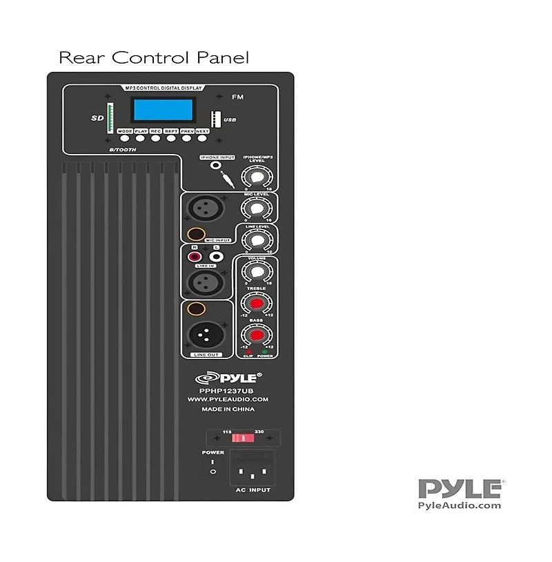 Pyle 12'' Bluetooth Pa Speaker System with Recording, Usb/Sd, and Fm Radio (PPHP1237UB)